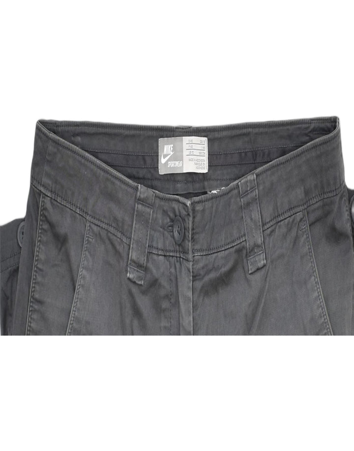 NIKE Womens sportswear Capri Trousers UK 12 Medium W32 L19 Grey | Vintage | Thrift | Second-Hand | Used Clothing | Messina Hembry 