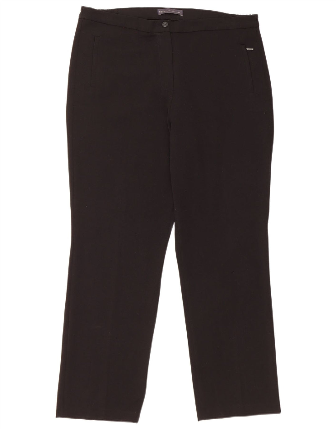 Marks & Spencer Womens Slim Casual Trousers W36 L28 Black