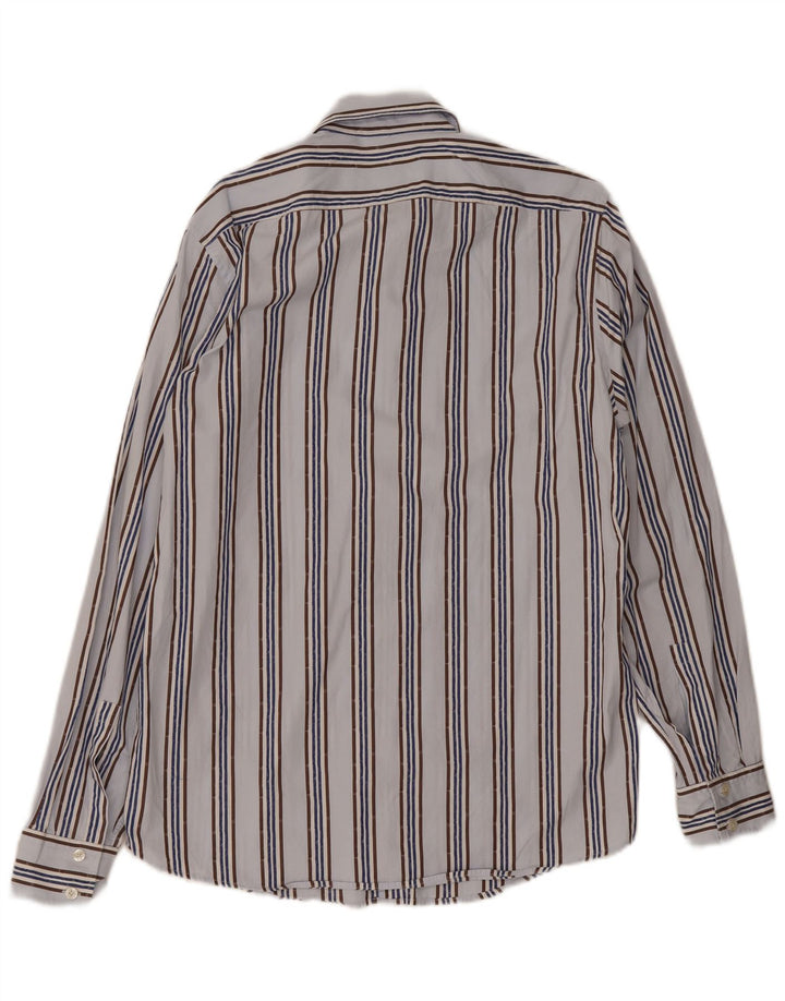 Hugo Boss Mens Shirt Medium Blue Striped