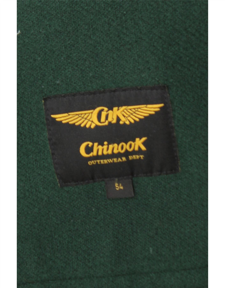 Chinook Mens Hooded Duffle Coat IT 54 2XL Green