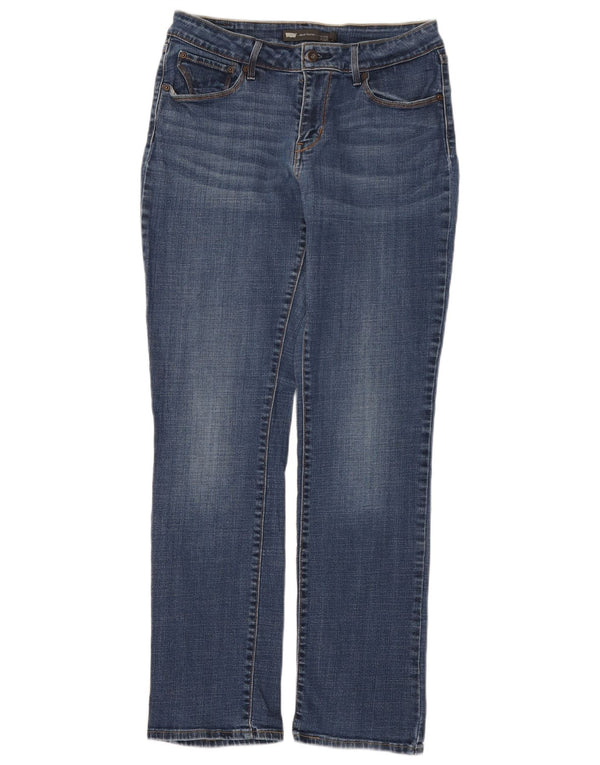 Levi's Womens Bold Curve Mid Rise Straight Jeans US 10 Large W30 L30 Blue