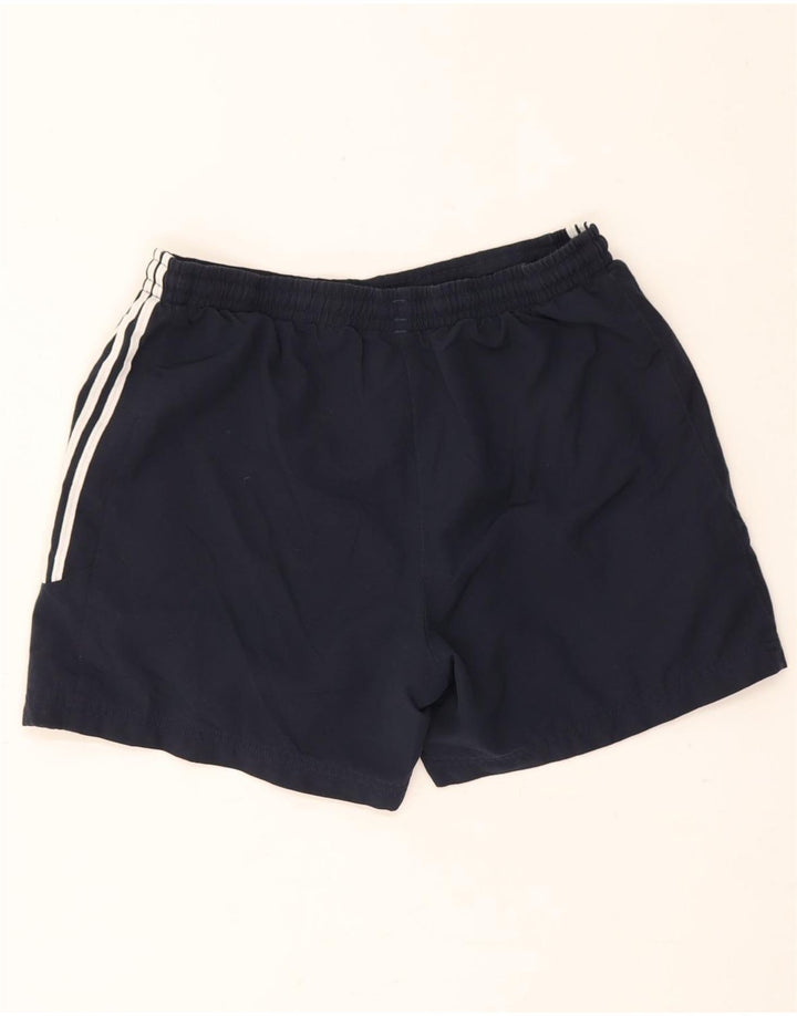 Adidas Womens Sport Shorts UK 10 Small Navy Blue Polyester