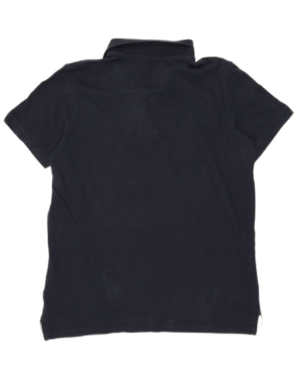 Crew Clothing Mens Polo Shirt Large Navy Blue Cotton