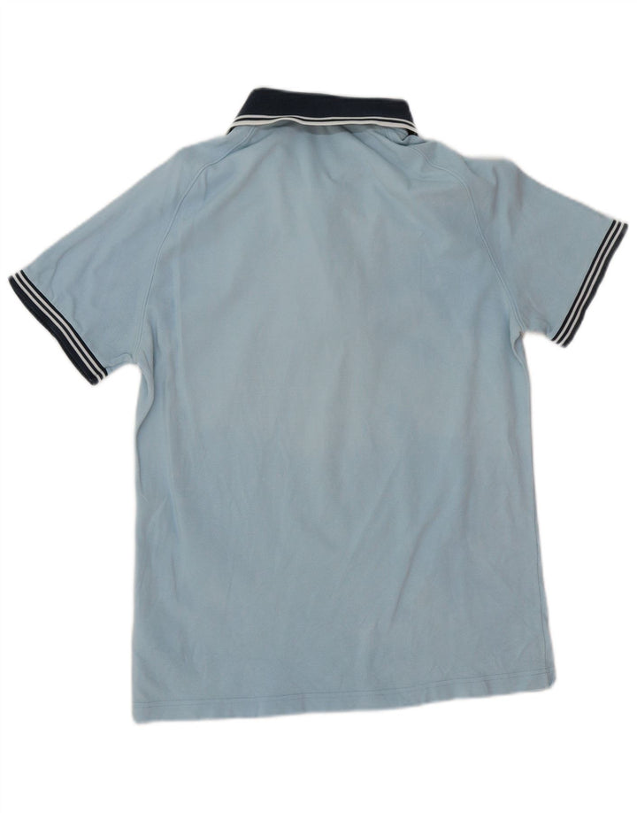 Fred Perry Mens Rugby Polo Shirt Medium Blue Striped Cotton
