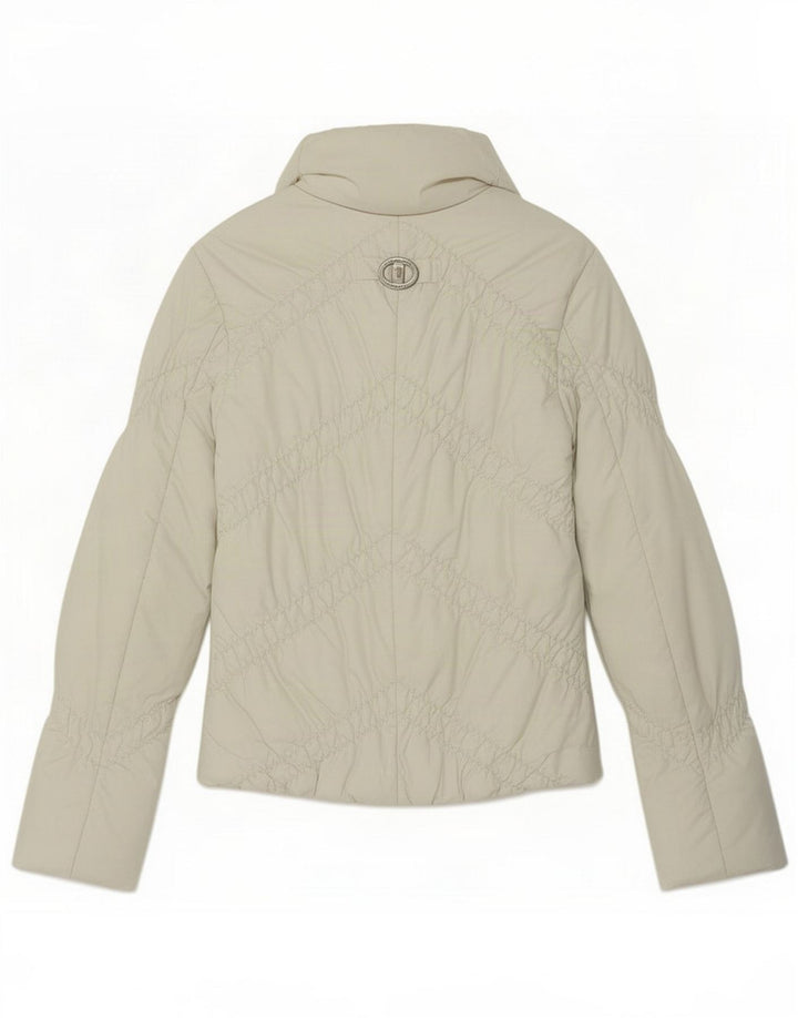 Trussardi Jeans Womens Padded Jacket IT 40 Small White Polyester