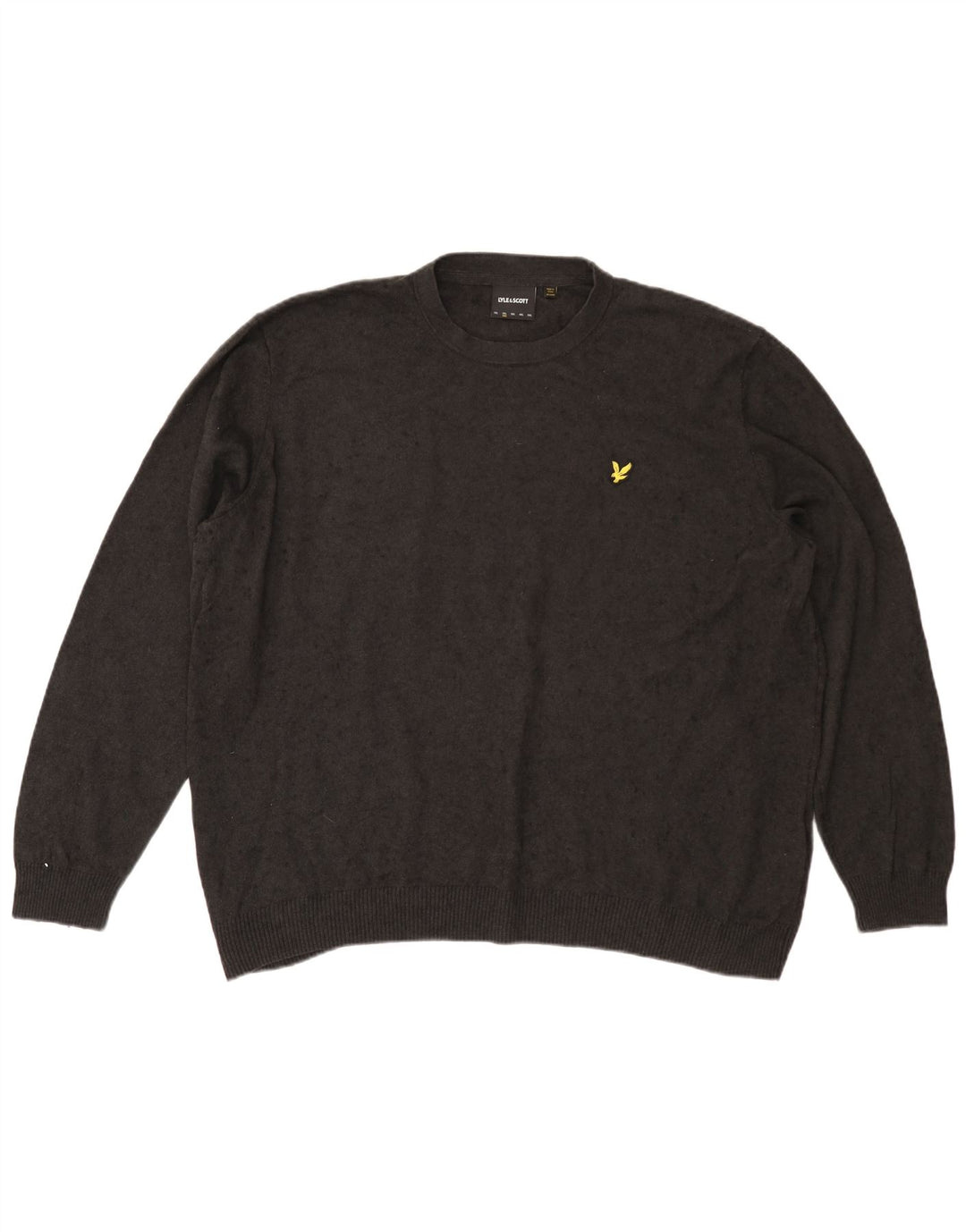 Lyle & Scott Mens Crew Neck Jumper Sweater 2XL Grey Cotton