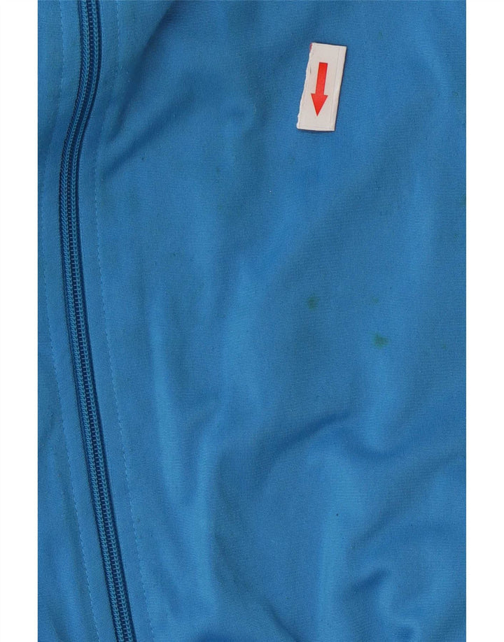 Adidas Mens Tracksuit Top Jacket UK 36/38 Small Blue Colourblock Polyester
