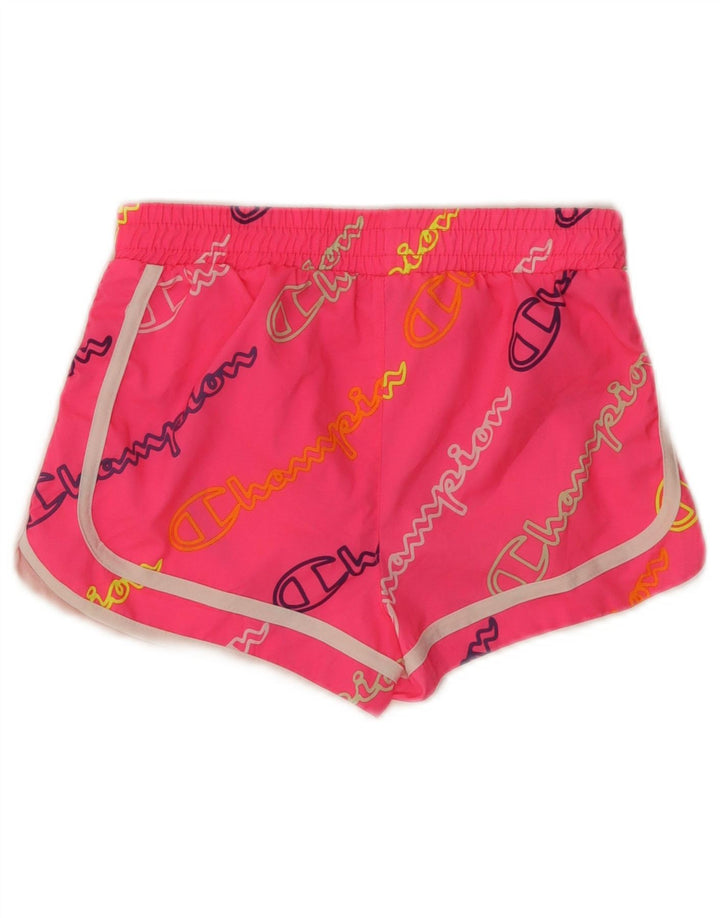 Champion Girls Graphic Sport Shorts 9-10 Years Medium Pink Polyester