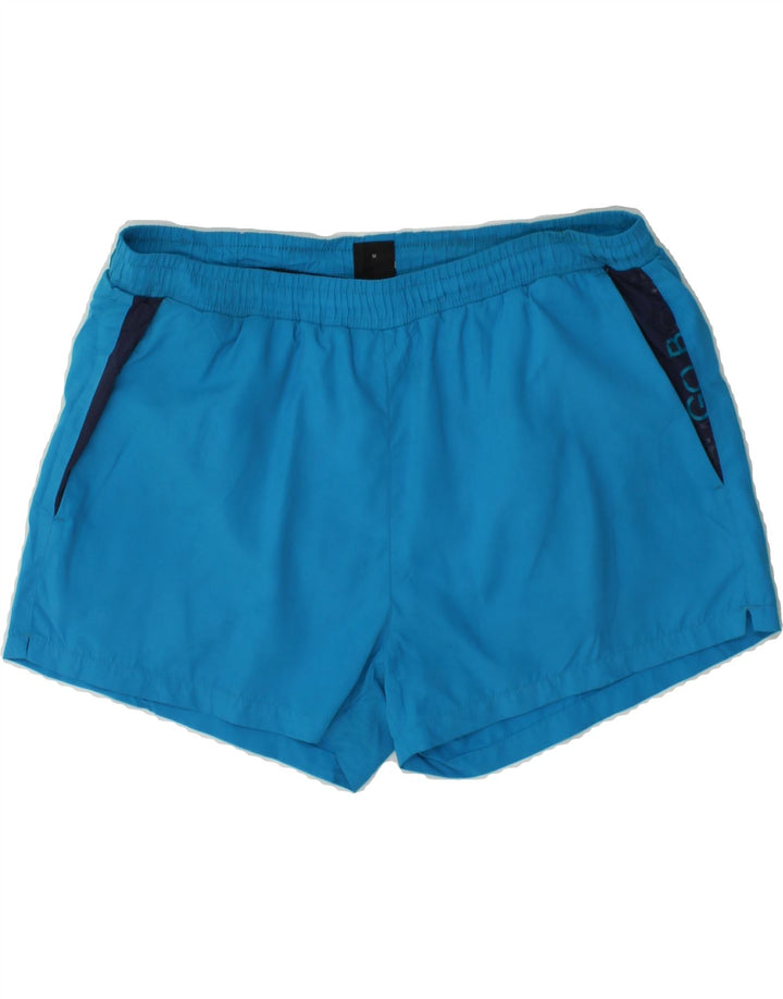 HUGO BOSS Mens Sport Shorts Medium Blue Colourblock Polyester Vintage Hugo Boss and Second-Hand Hugo Boss from Messina Hembry 