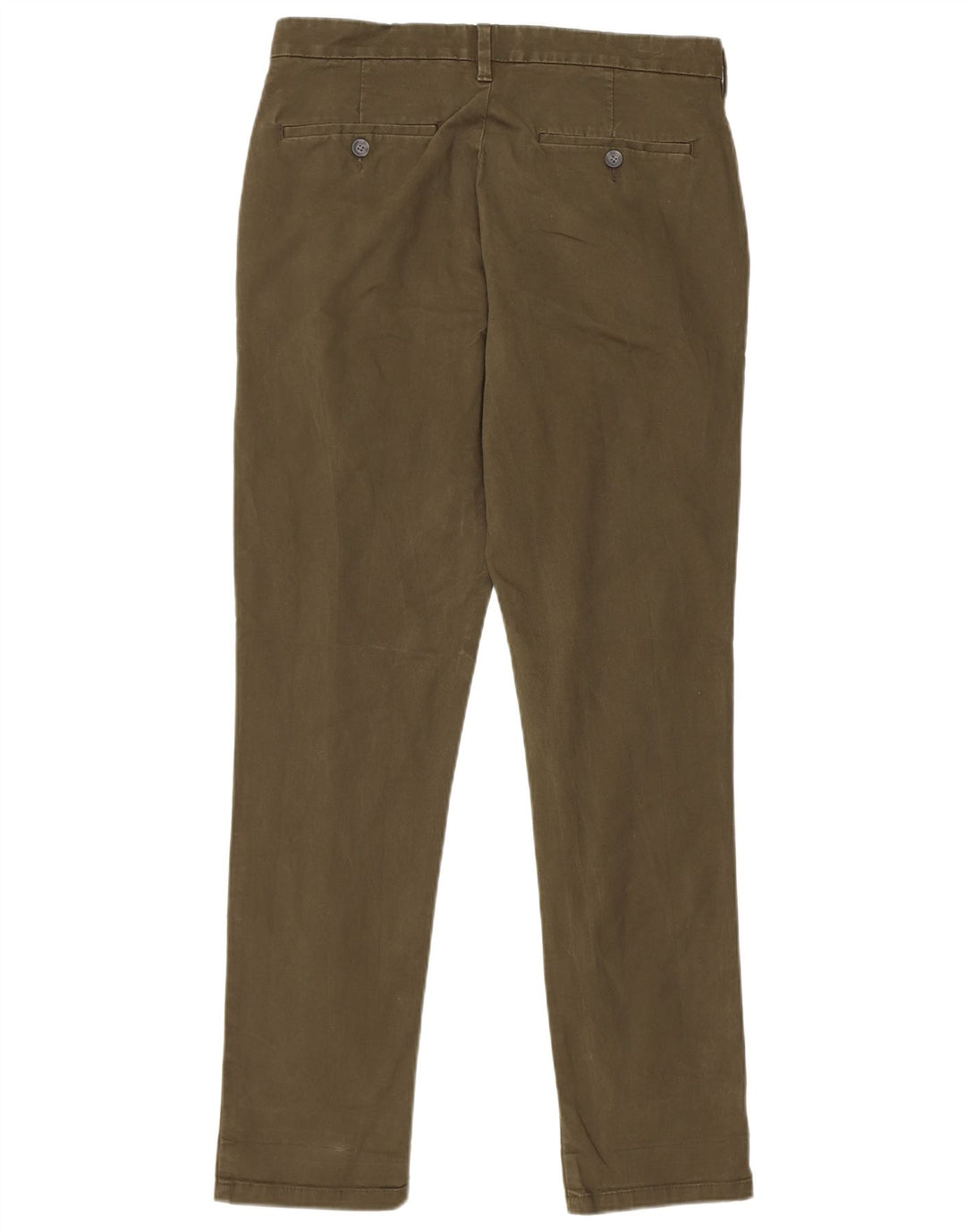 Marks & Spencer Mens Slim Chino Trousers W32 L31 Khaki Cotton