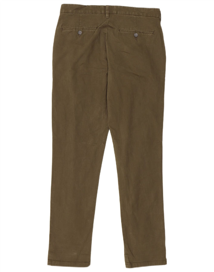 Marks & Spencer Mens Slim Chino Trousers W32 L31 Khaki Cotton