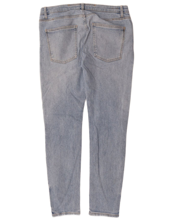 Zara Mens Distressed Slim Jeans EU 40 Medium W31 L30 Blue Cotton