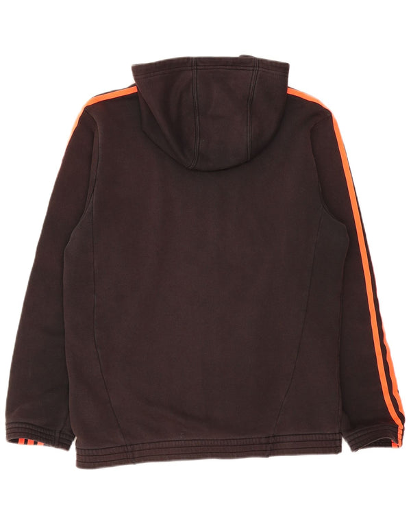 Adidas Mens Zip Hoodie Sweater Medium Black Colourblock Cotton