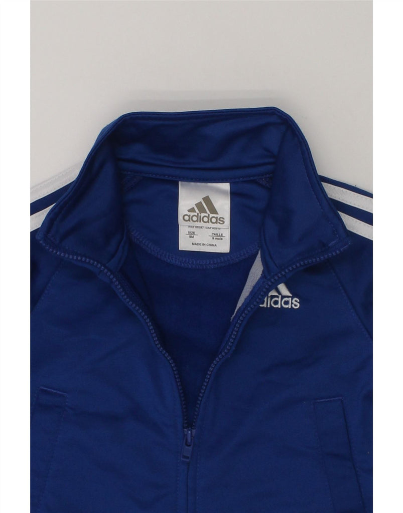 ADIDAS Baby Boys Graphic Tracksuit Top Jacket 6-9 Months Navy Blue | Vintage Adidas | Thrift | Second-Hand Adidas | Used Clothing | Messina Hembry 