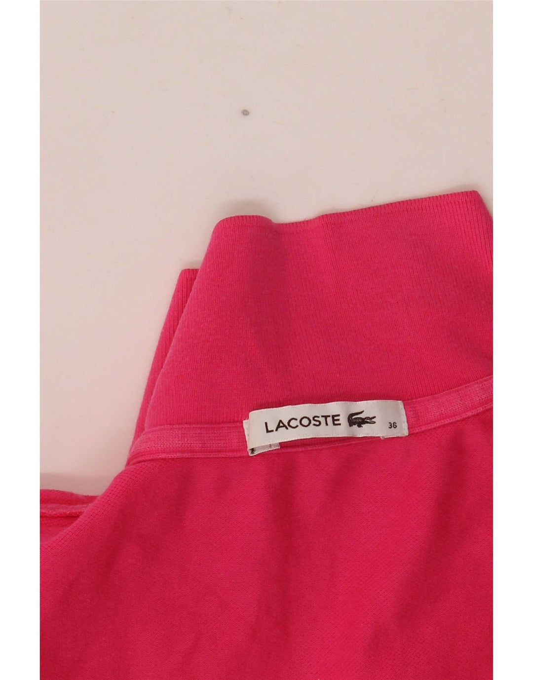 Lacoste Womens Polo Shirt Size 36 Small Pink