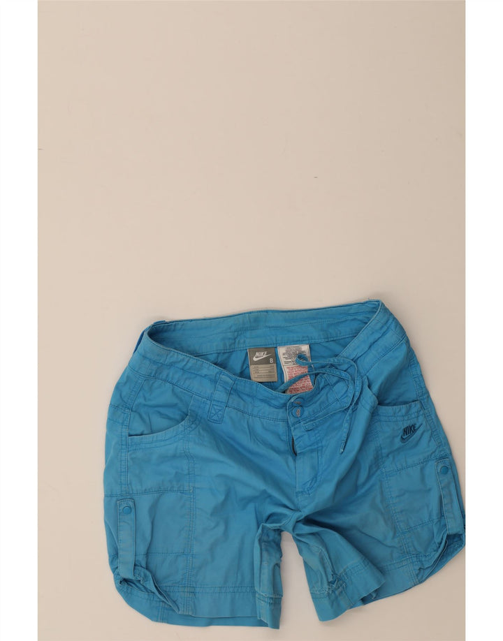 NIKE Womens Casual Shorts UK 8 Small W30   Blue Cotton Vintage Nike and Second-Hand Nike from Messina Hembry 