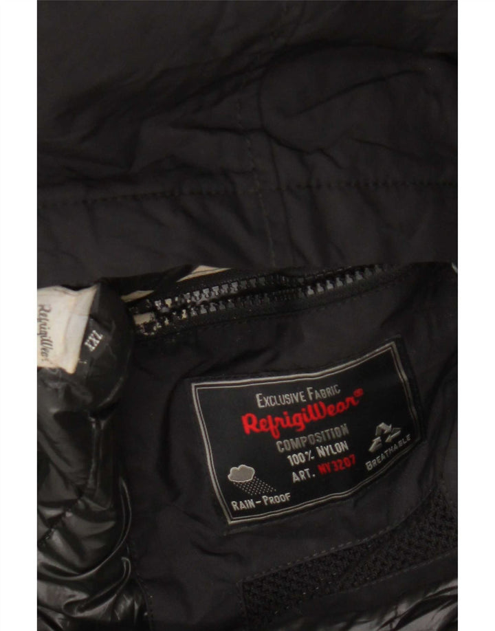 Refrigiwear Mens Regular Fit Windbreaker Jacket UK 44 2XL Black Nylon