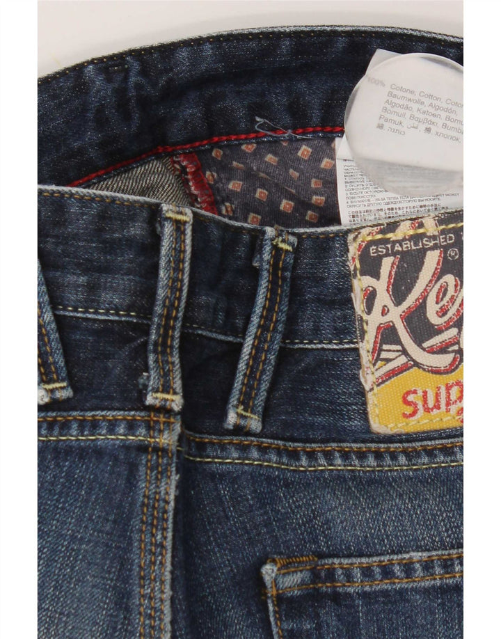 Replay Mens Jeto Slim Jeans W34 L34 Blue Cotton