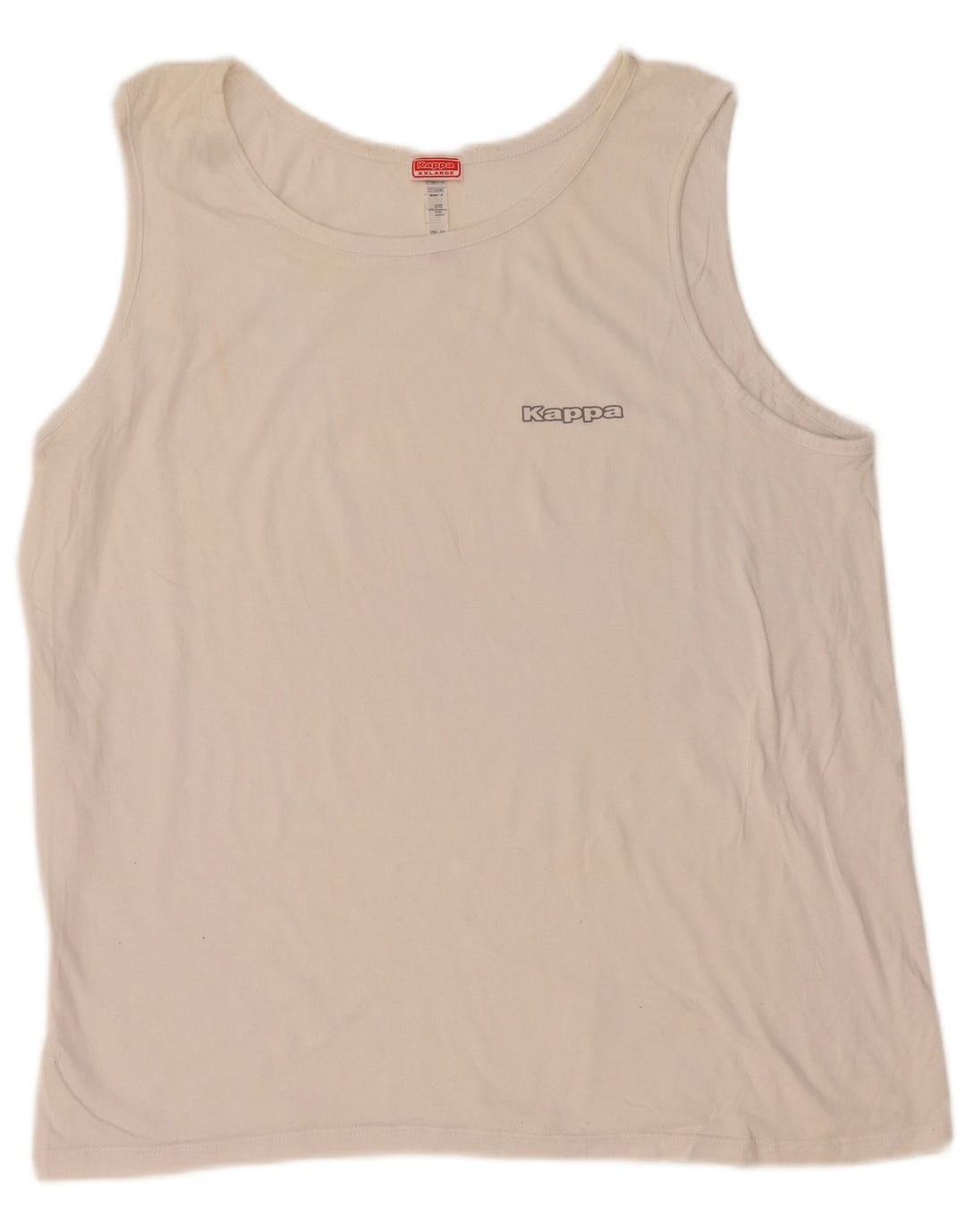 Kappa Mens Vest Top 2XL White Cotton