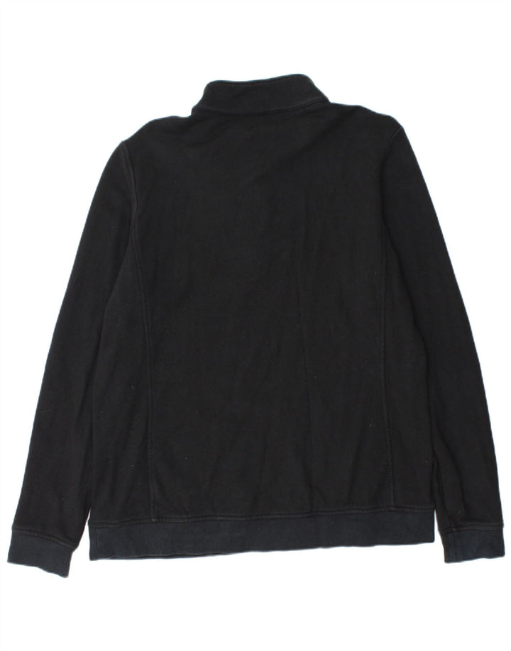 Vineyard Vines Mens Button Neck Sweatshirt Jumper Large Black Cotton