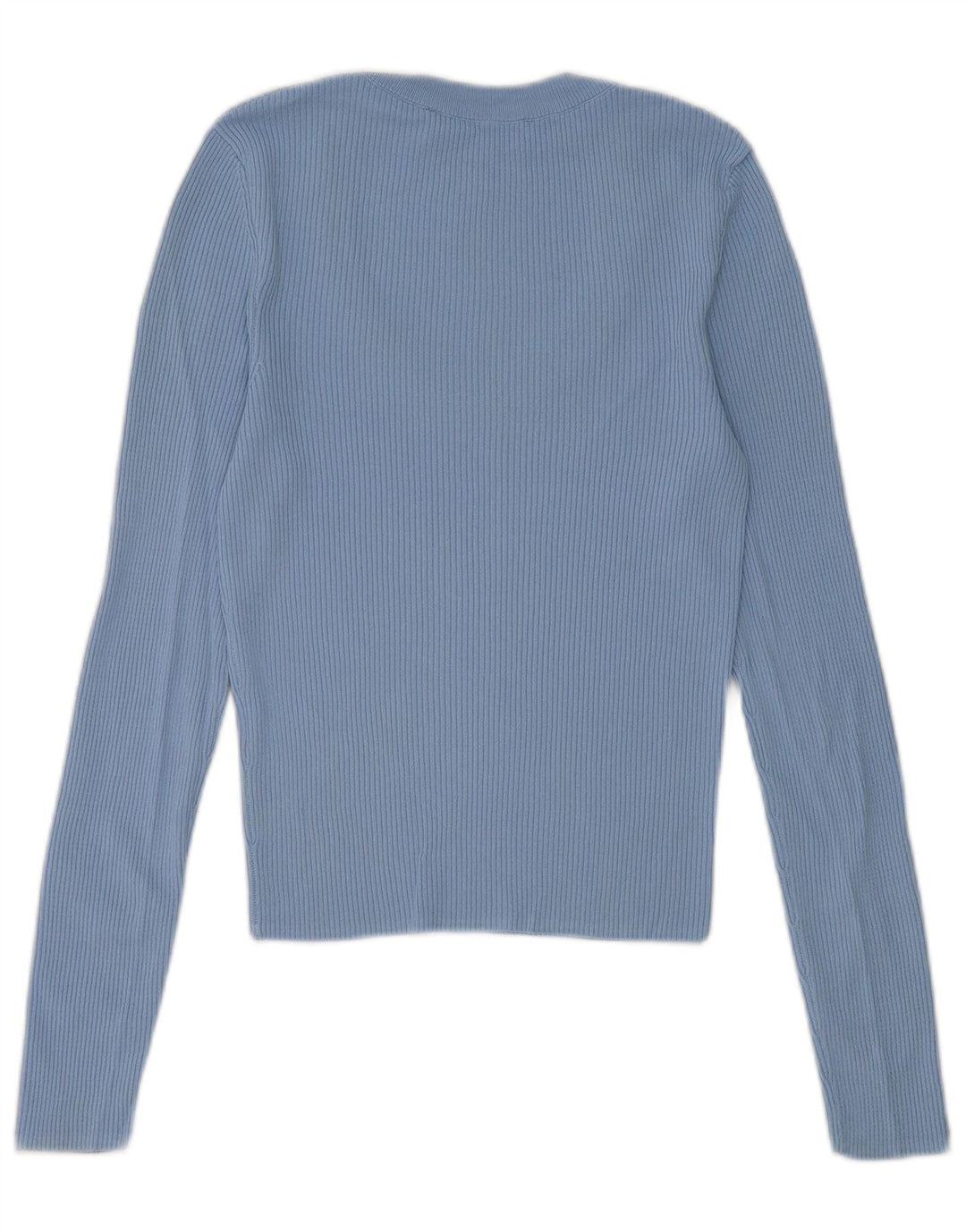Zara Womens Long Sleeve Top Long Sleeve UK 12 Medium Blue