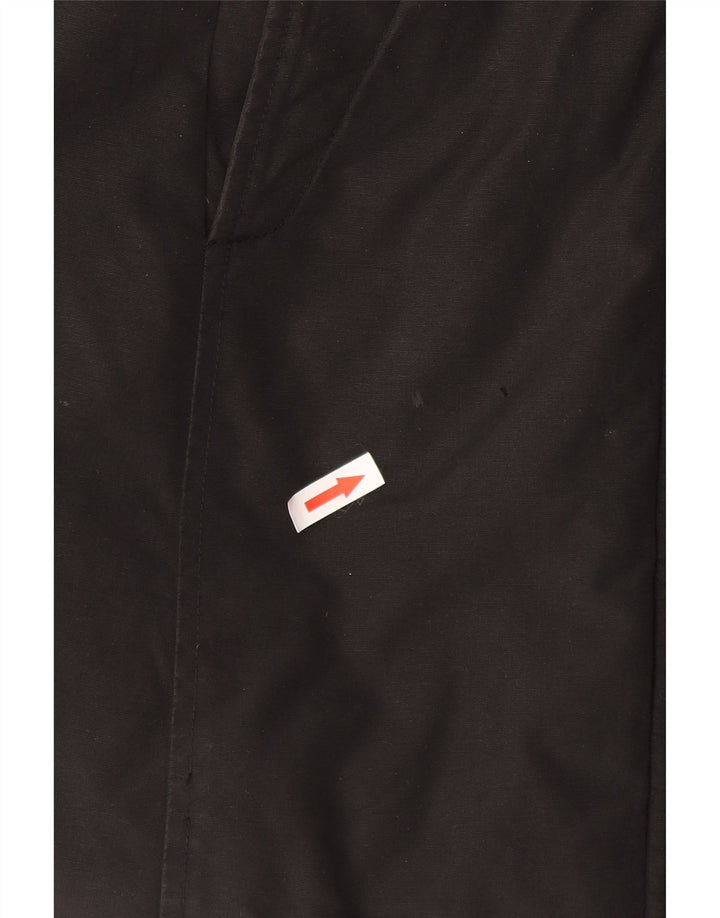 Woolrich Womens Hooded Padded Jacket UK 14 Medium Black Cotton