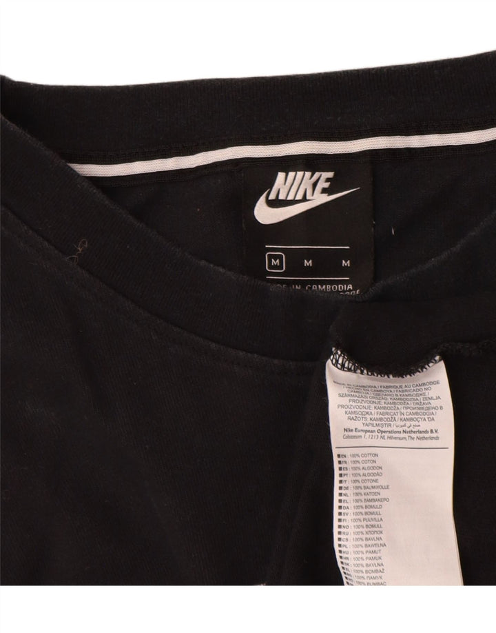Nike Mens Graphic T-Shirt Top Medium Black Cotton