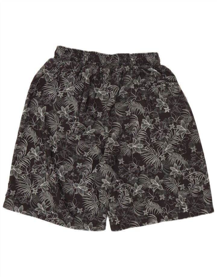 Hot Tuna Mens Swimming Shorts Medium Black Floral Polyester