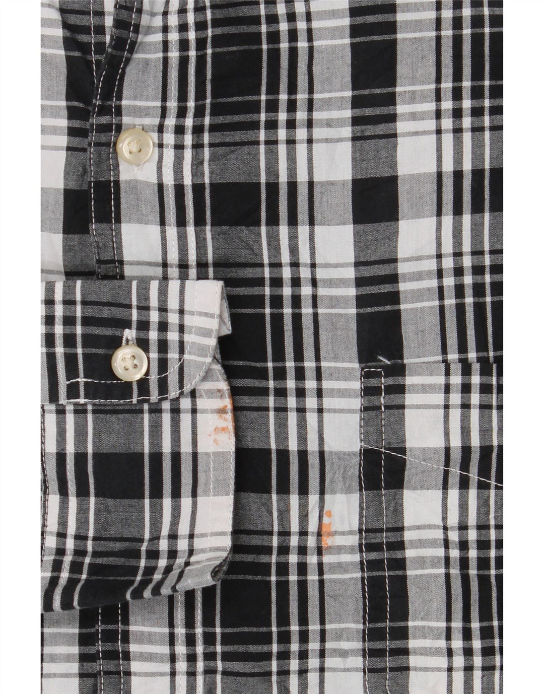 CHAPS Mens Big & Tall Shirt XL Black Check Cotton Vintage Chaps and Second-Hand Chaps from Messina Hembry 