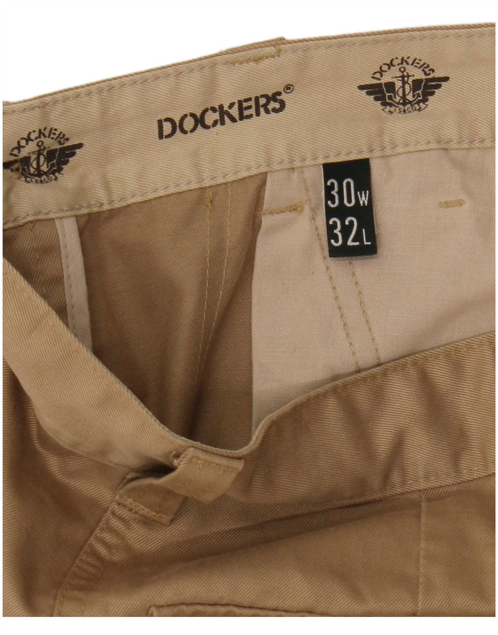 Dockers Mens Straight Cargo Trousers W30 L32 Beige Cotton
