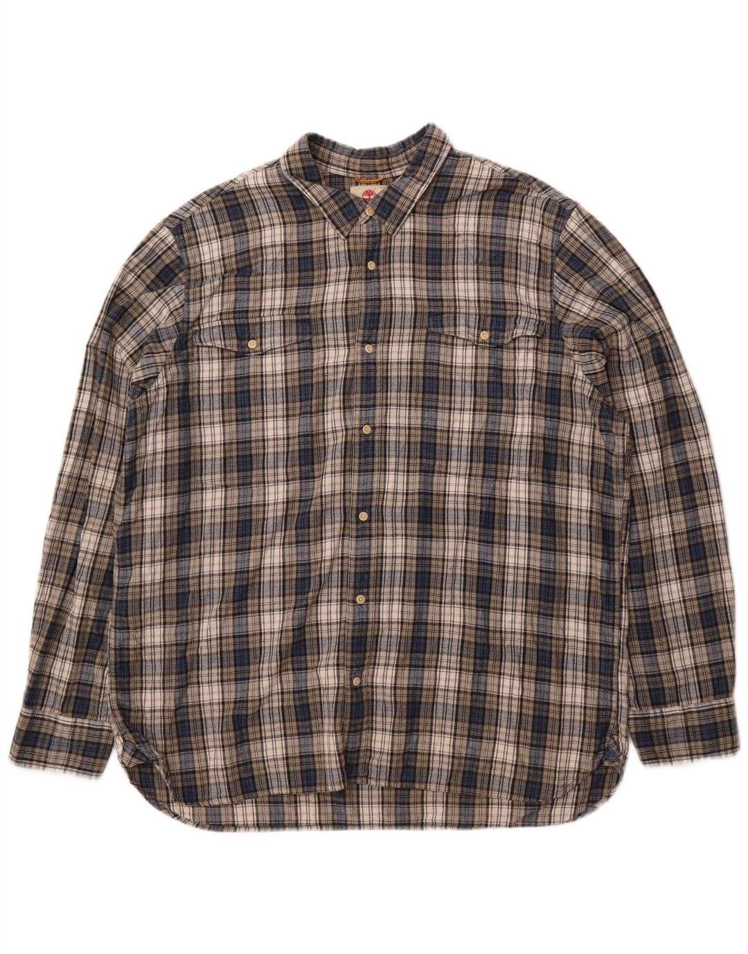 Timberland Mens Regular Fit Flannel Shirt 3XL Grey Check Cotton