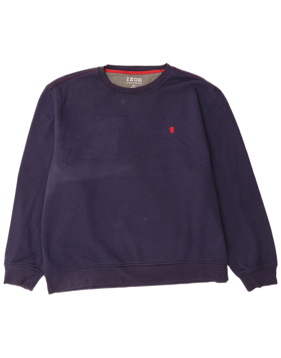 Izod Mens Sweatshirt Jumper 2XL Navy Blue Polyester