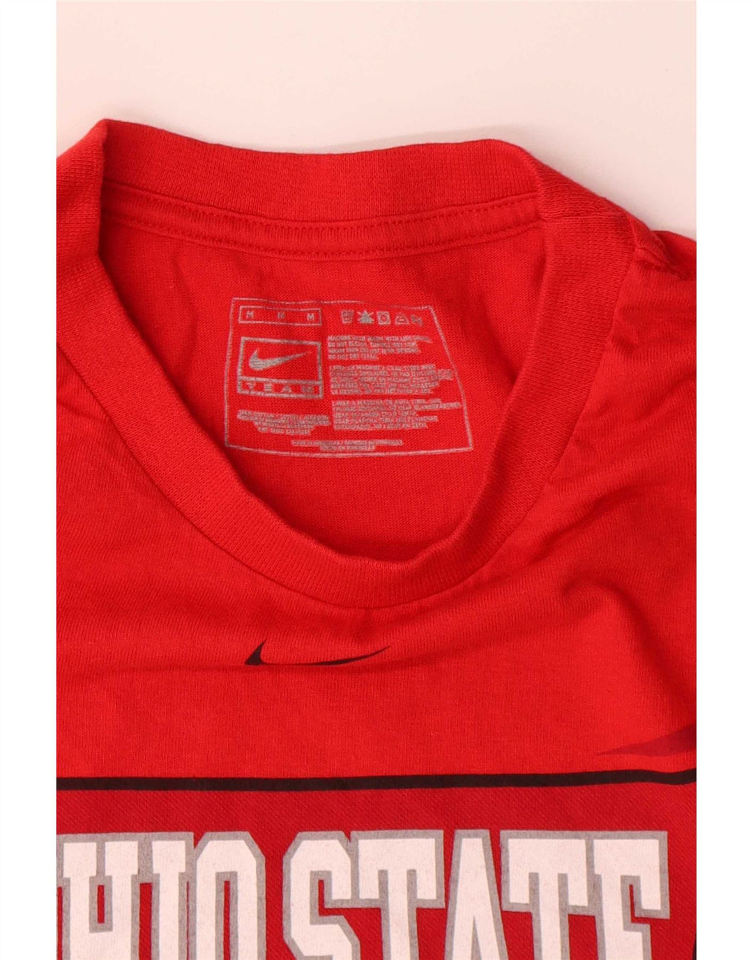 Nike Mens Ohio State Buckeyes Graphic T-Shirt Top Medium Red Cotton