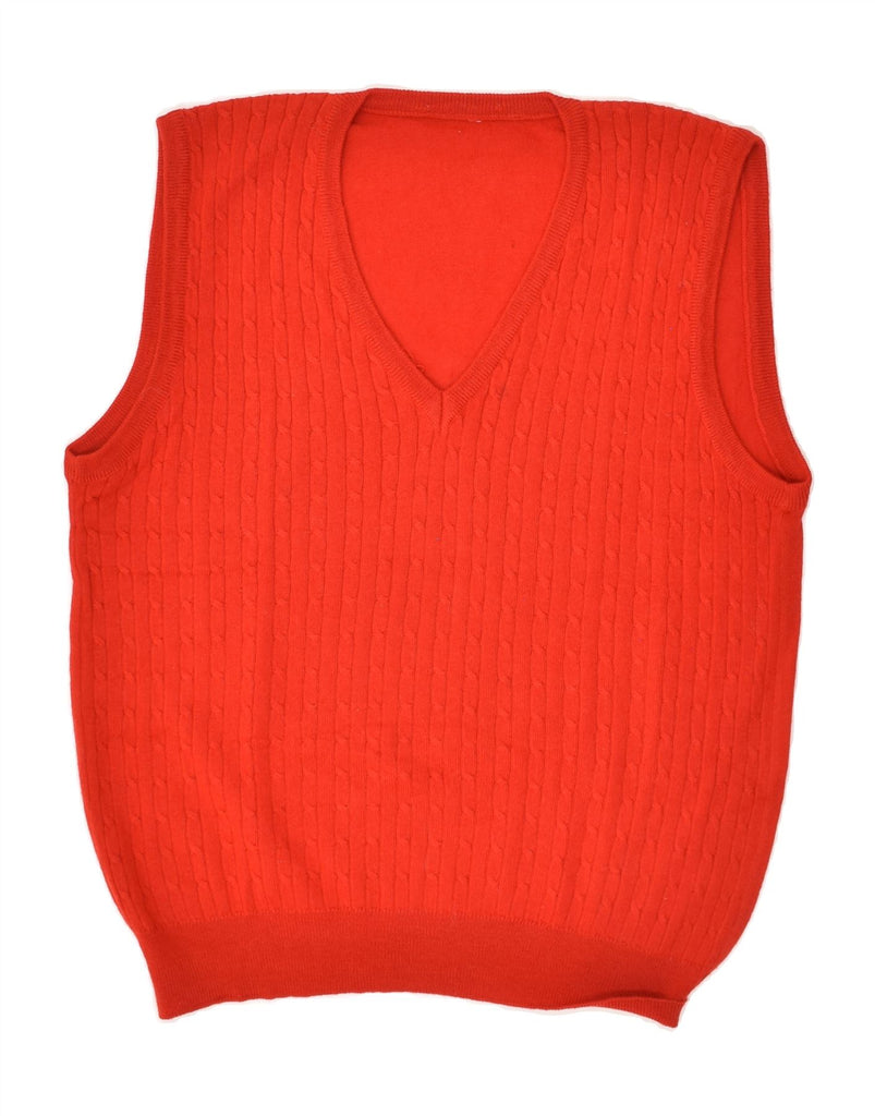 VINTAGE Mens Vest Tank Top Medium Red | Vintage Vintage | Thrift | Second-Hand Vintage | Used Clothing | Messina Hembry 