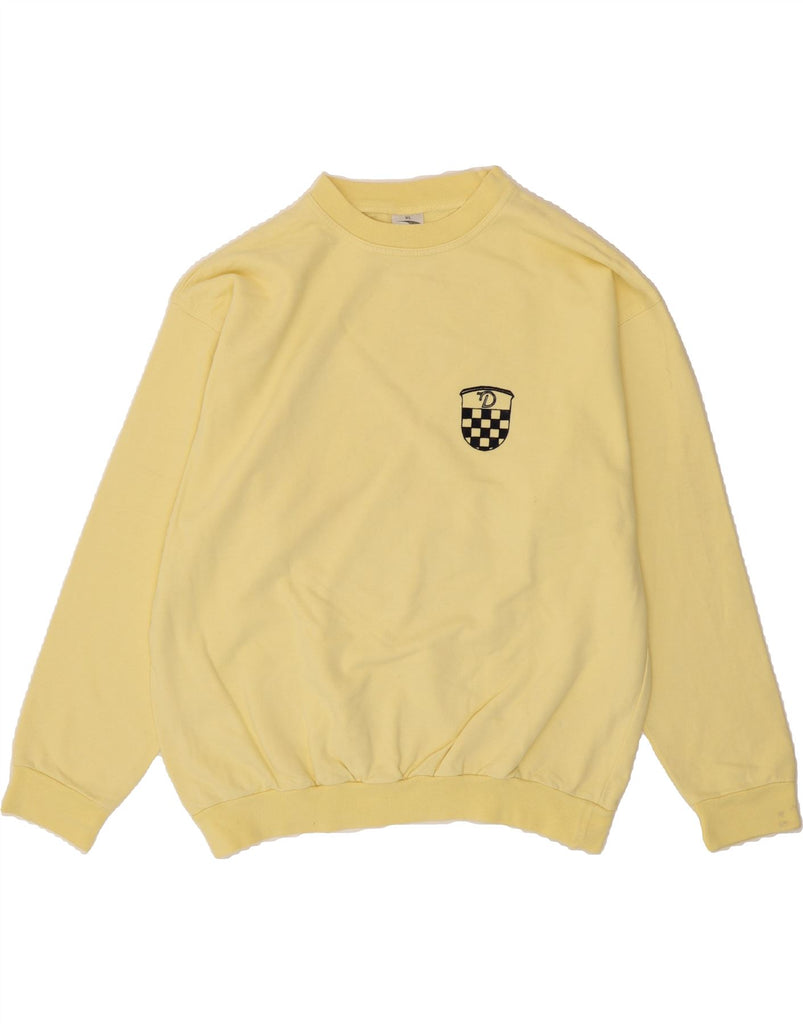 HAKRO Mens Graphic Sweatshirt Jumper XL Yellow Cotton Vintage Hakro and Second-Hand Hakro from Messina Hembry 