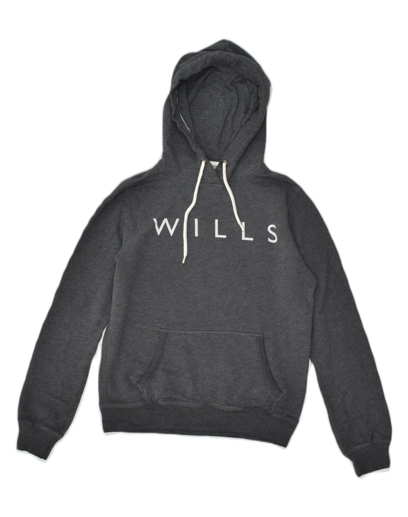 JACK WILLS Womens Graphic Classic Fit Hoodie Jumper UK 8 Small  Grey | Vintage Jack Wills | Thrift | Second-Hand Jack Wills | Used Clothing | Messina Hembry 