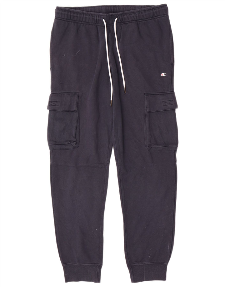 CHAMPION Mens Cargo Tracksuit Trousers Joggers Large  Navy Blue
