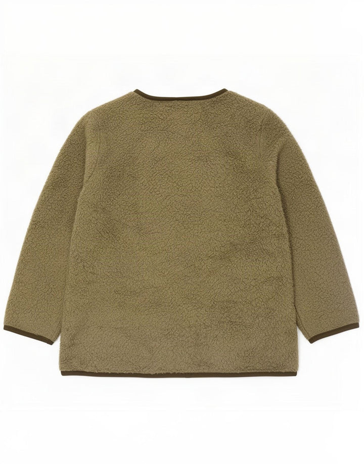 Patagonia Girls Fleece Jacket 9-10 Years Medium Khaki Polyester