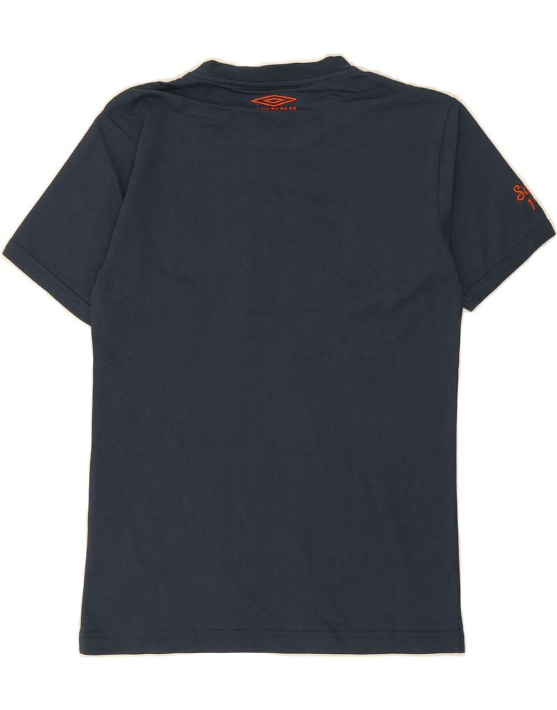 UMBRO Mens Graphic T-Shirt Top Small Navy Blue Cotton Vintage Umbro and Second-Hand Umbro from Messina Hembry 