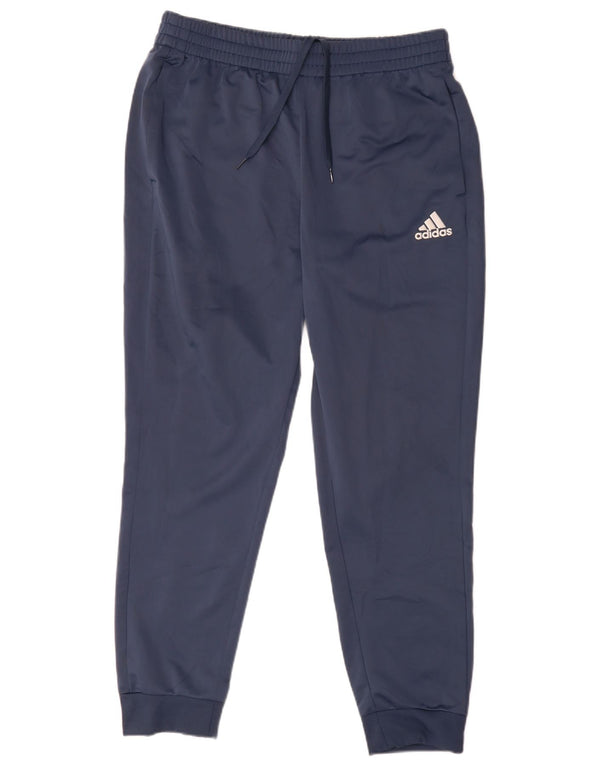 Adidas Mens Tracksuit Trousers Joggers UK 44/46 Large Navy Blue Polyester
