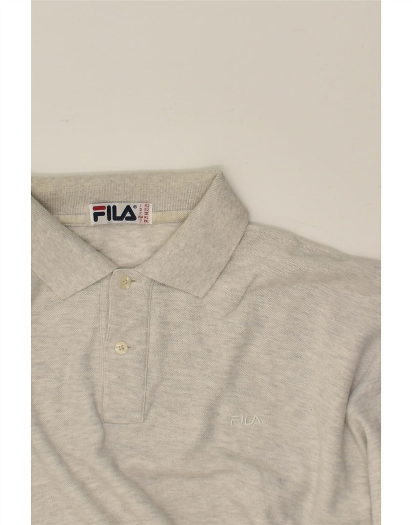 FILA Mens Polo Shirt IT 52 Large Grey Cotton | Vintage Fila | Thrift | Second-Hand Fila | Used Clothing | Messina Hembry 