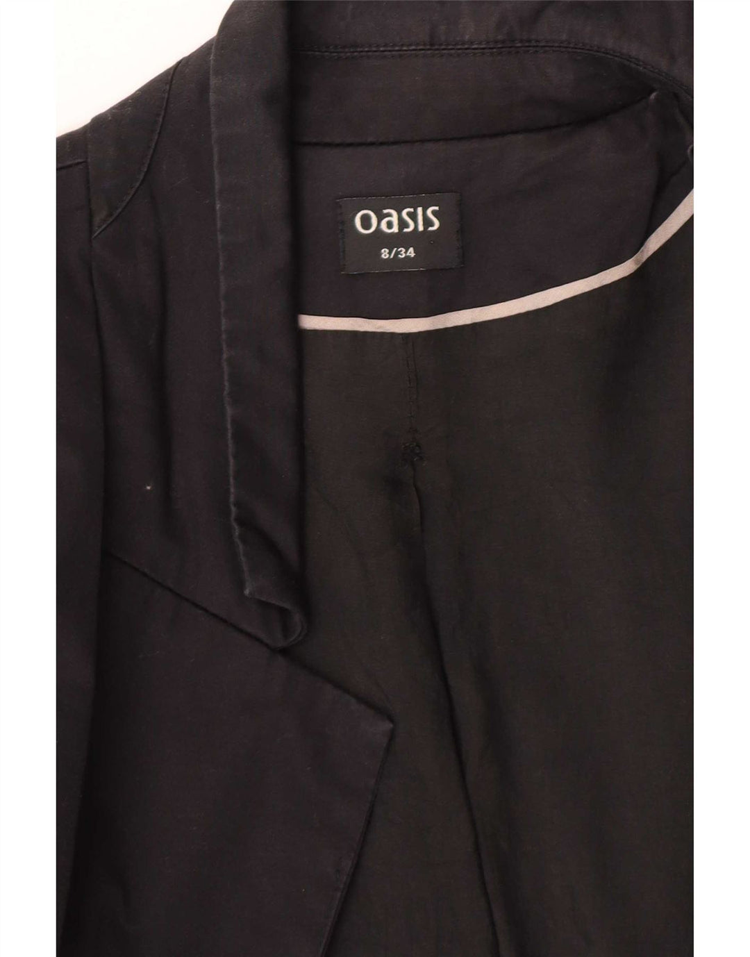 Oasis Womens 1 Button Blazer Jacket UK 8 Small Black