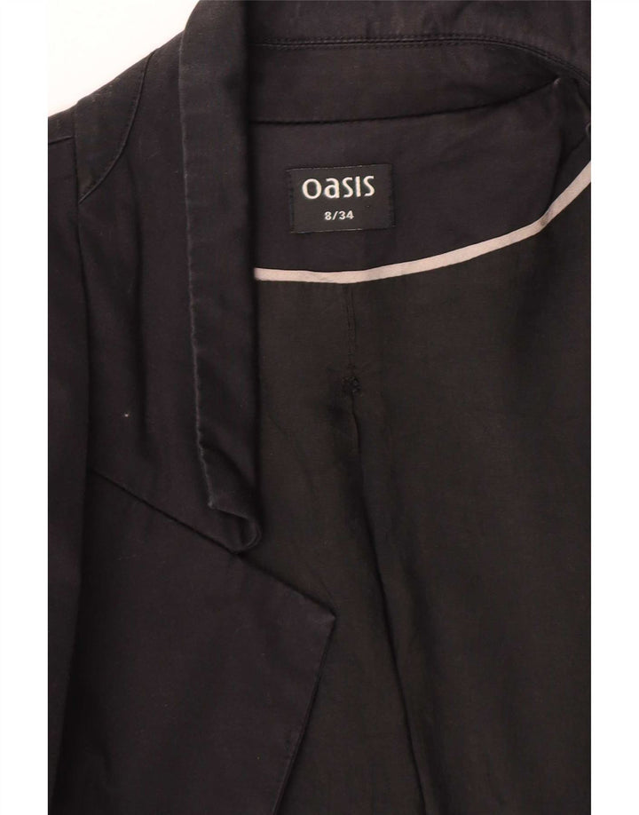 Oasis Womens 1 Button Blazer Jacket UK 8 Small Black