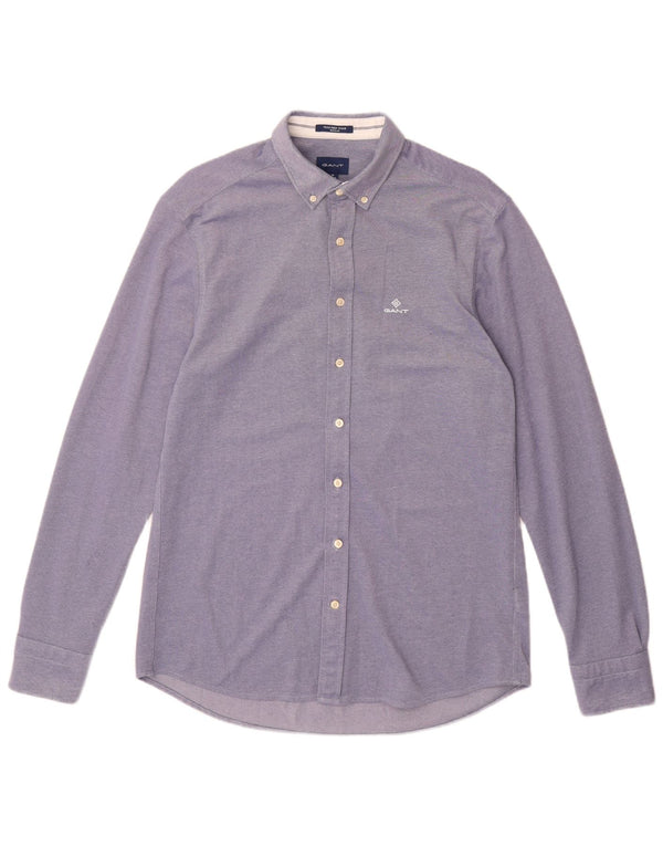 Gant Mens Regular Fit Shirt Size 39/40 15 3/4 Medium Blue Cotton
