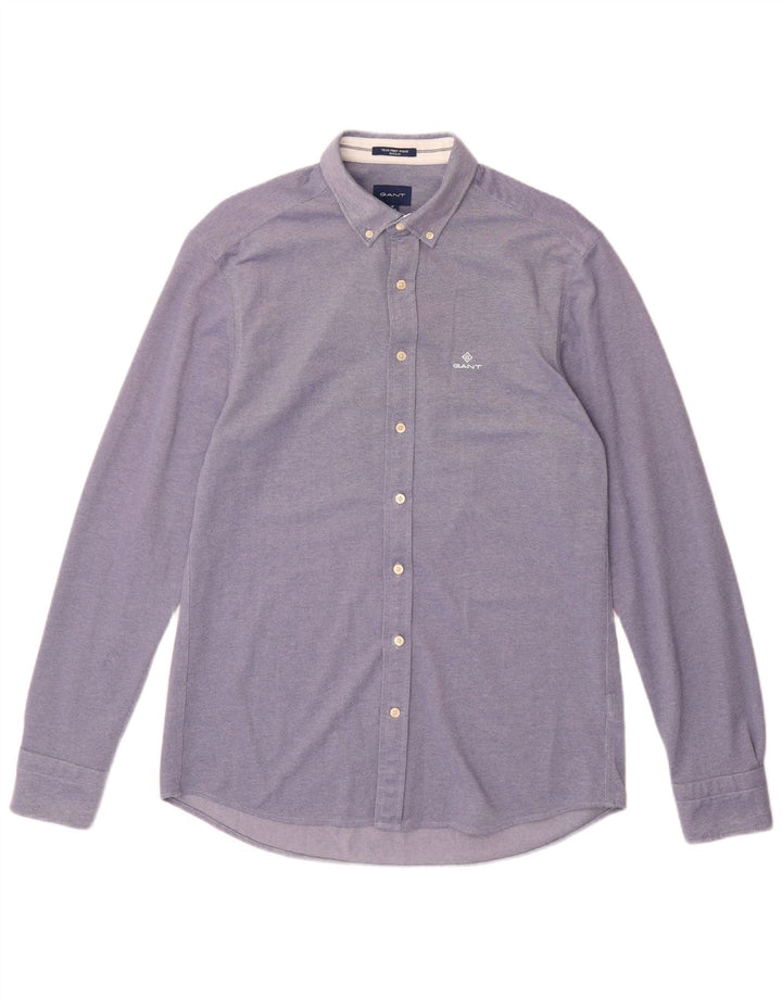 Gant Mens Regular Fit Shirt Size 39/40 15 3/4 Medium Blue Cotton