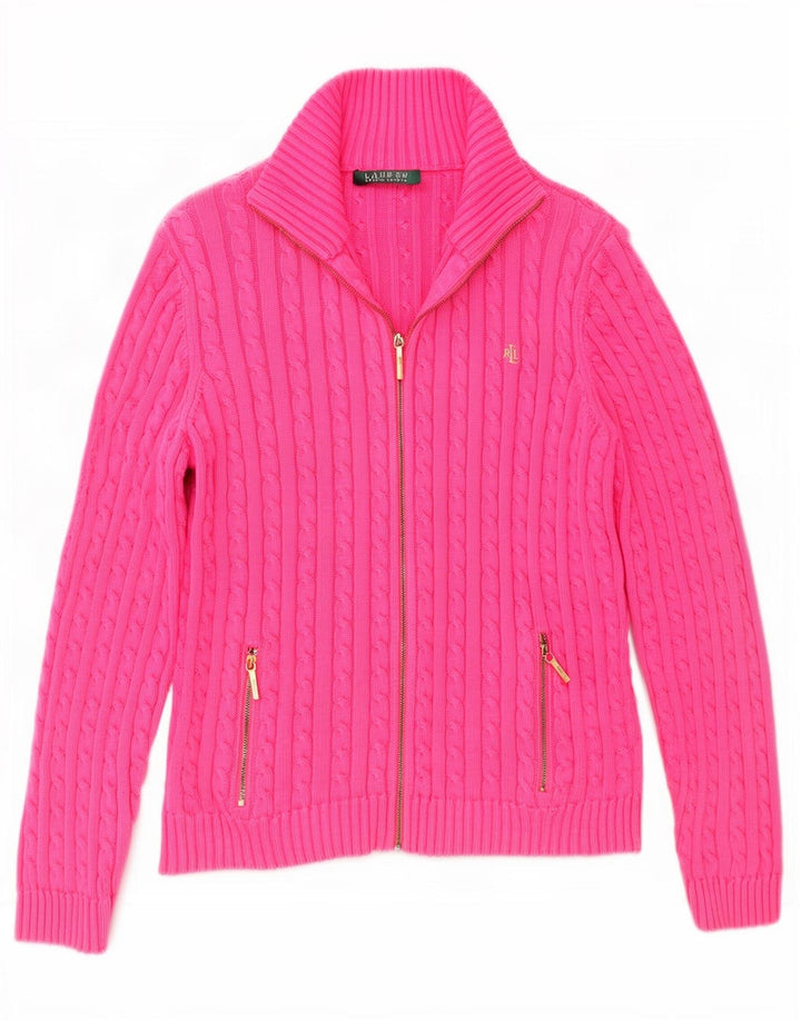 Ralph Lauren Womens Cardigan Sweater UK 8 Small Pink