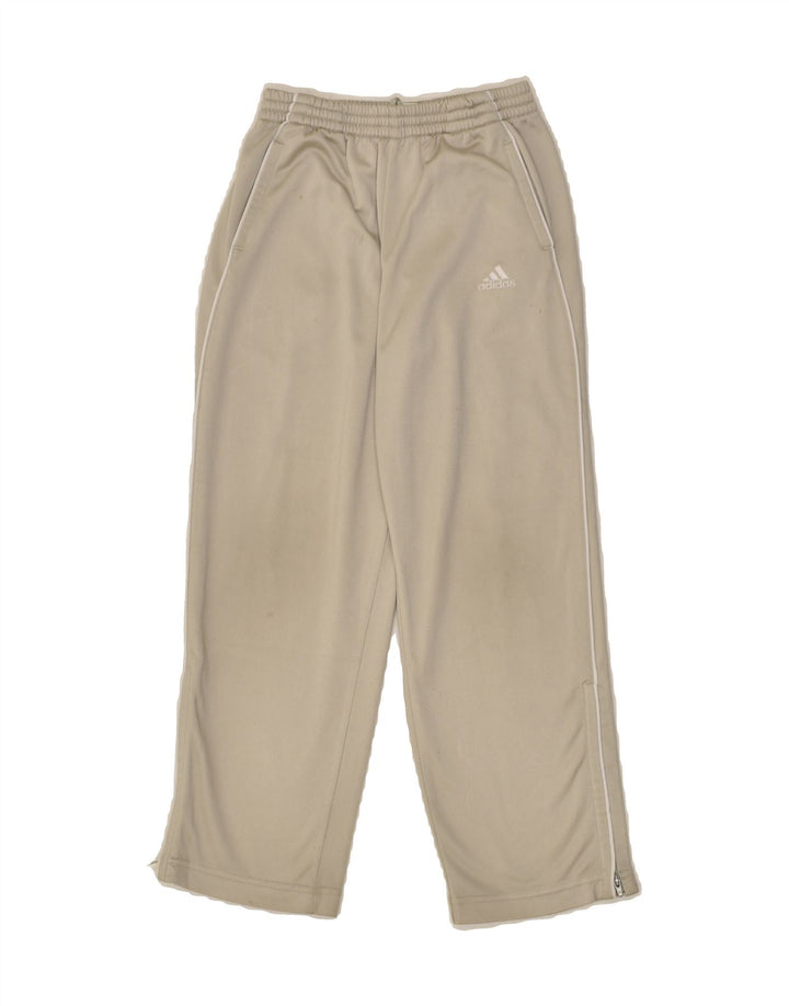 ADIDAS Girls Tracksuit Trousers 7-8 Years Grey Polyester | Vintage Adidas | Thrift | Second-Hand Adidas | Used Clothing | Messina Hembry 