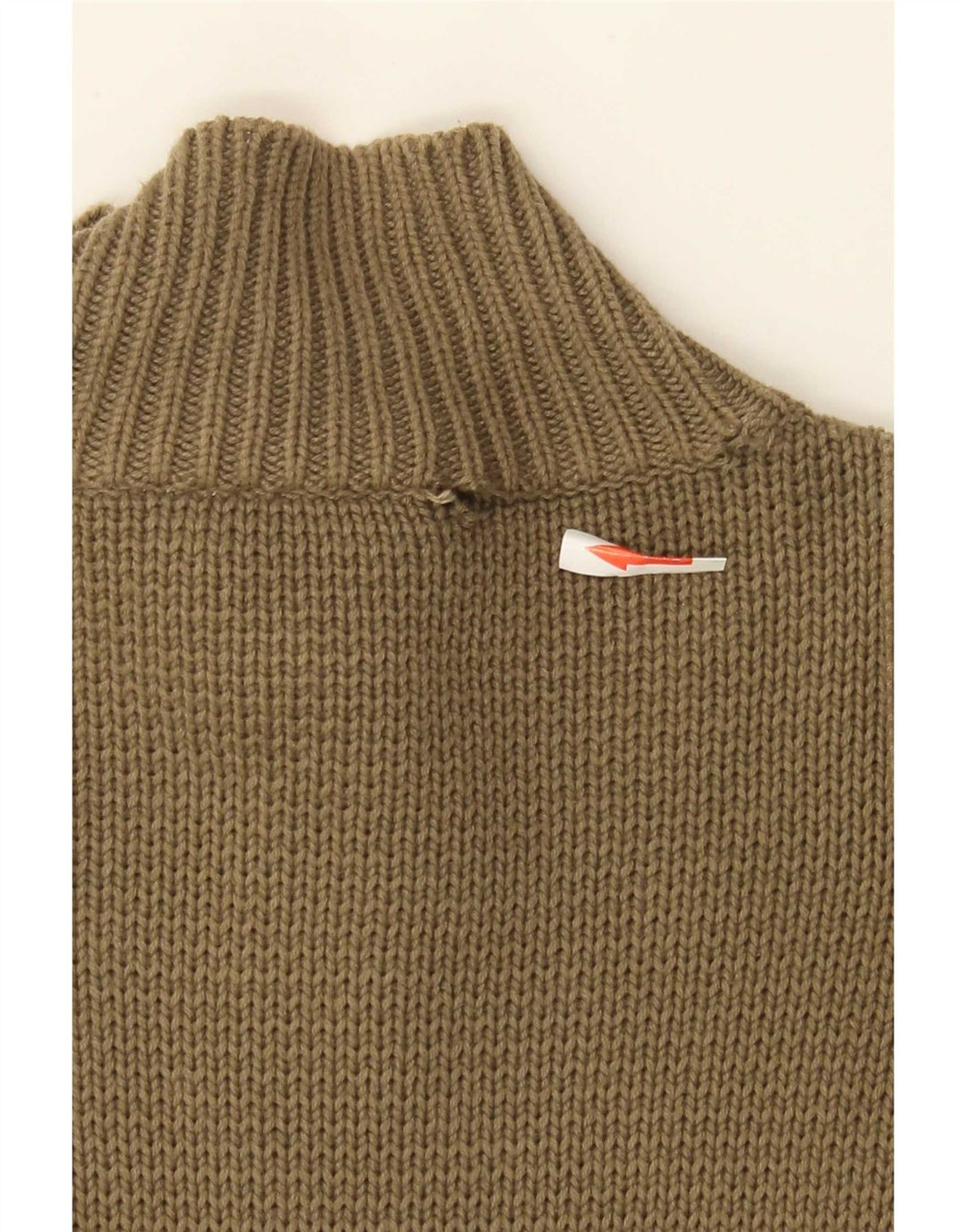 Quiksilver Mens Cardigan Sweater Small Khaki Cotton