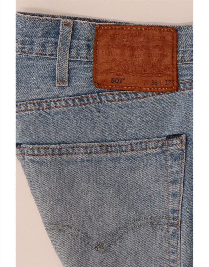 Levi's Mens 501 Straight Jeans W38 L32 Blue Cotton