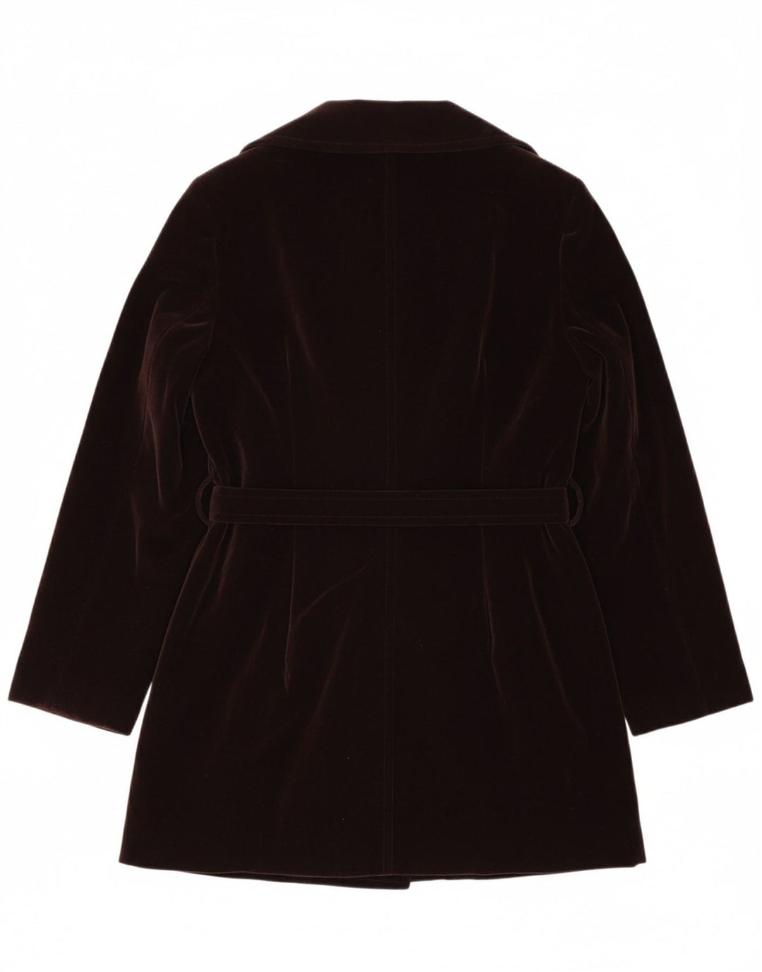 VINTAGE Womens Double Breasted Overcoat UK 14 Medium Burgundy Vintage Vintage and Second-Hand Vintage from Messina Hembry 